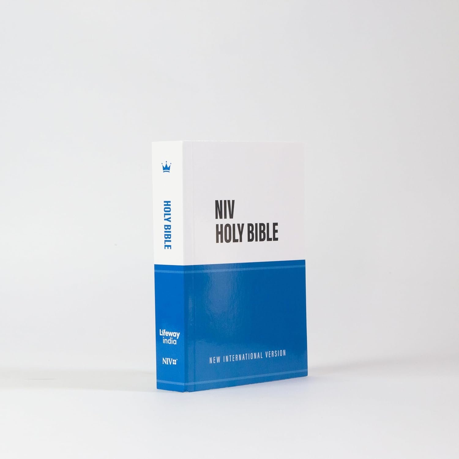 Niv Mini Compact Bible Blue White | Christ Words in Red, Easy to Carry, Paperback Cover | Mini Size 6 x 4.2 inch