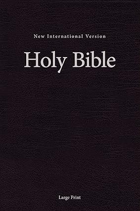 NIV, Single-Column Pew and Worship Bible, Large Print, Hardcover, Black