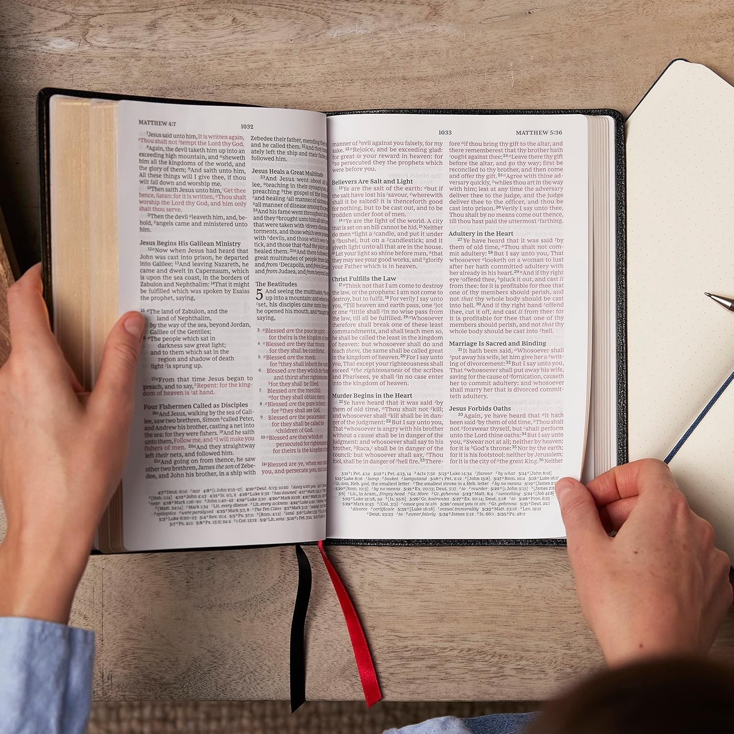 KJV Holy Bible: Paragraph-style Large Print Thinline with 43,000 Cross References, Purple Leathersoft, Red Letter, Comfort Print: King James Version - Image 5
