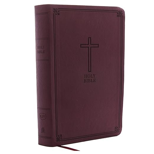 KJV Holy Bible: Personal Size Giant Print with 43,000 Cross References, Burgundy Leathersoft, Red Letter, Comfort Print (Thumb Indexed): King James Version