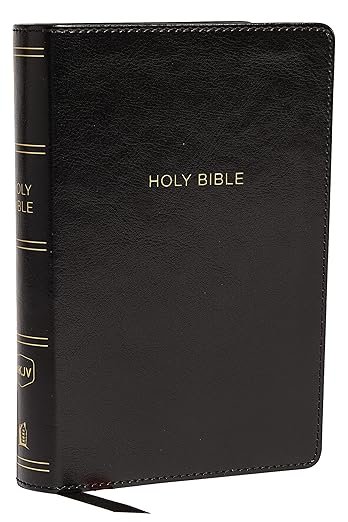 NKJV, Reference Bible, Compact Large Print, Leathersoft, Black, Red Letter, Comfort Print: Holy Bible, New King James Version