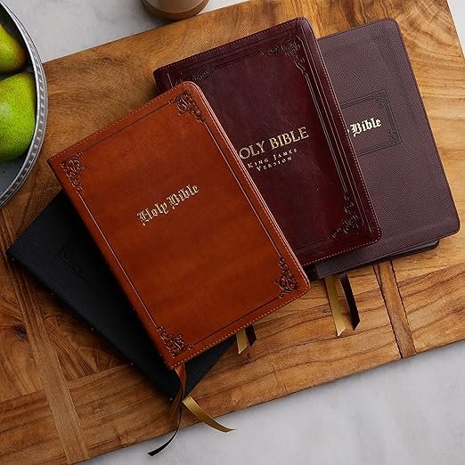 KJV Holy Bible: Large Print Thinline, Brown Leathersoft, Red Letter, Comfort Print: King James Version - Image 3