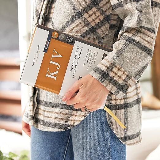 KJV Holy Bible: Paragraph-style Large Print Thinline with 43,000 Cross References, Gray Hardcover, Red Letter, Comfort Print: King James Version - Image 2