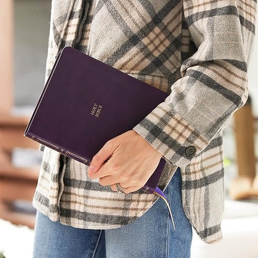 KJV Holy Bible: Paragraph-style Large Print Thinline with 43,000 Cross References, Purple Leathersoft, Red Letter, Comfort Print: King James Version - Image 3