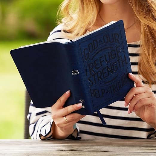 KJV Holy Bible: Personal Size with Cross References, Blue Leathersoft, Red Letter, Comfort Print: King James Version (Verse Art Cover Collection) - Image 3