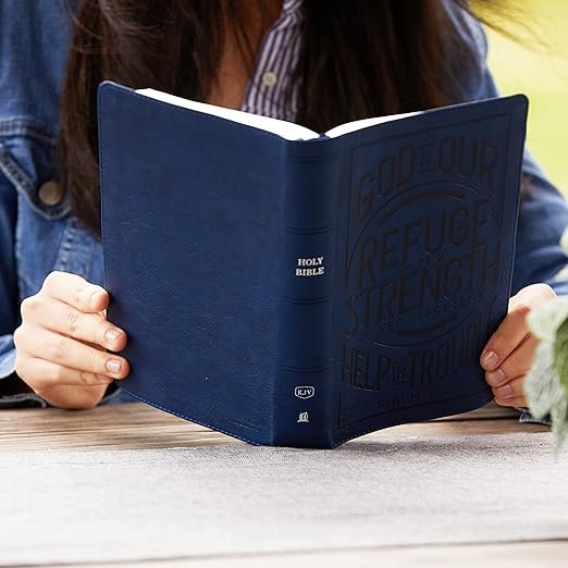 KJV Holy Bible: Personal Size with Cross References, Blue Leathersoft, Red Letter, Comfort Print: King James Version (Verse Art Cover Collection) - Image 2