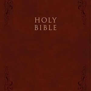 KJV Large Print Personal Size Reference Bible, Burgundy LeatherTouch, Red Letter, Pure Cambridge Text, Presentation Page, Cross-References, Full-Color Maps, Easy-to-Read Bible MCM Type