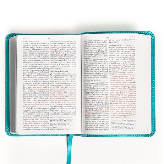 NASB Compact Reference Bible, Teal LeatherTouch, Red Letter, Presentation Page, Cross-References, Full-Color Maps, Easy-to-Read Bible Karmina Type - Image 2