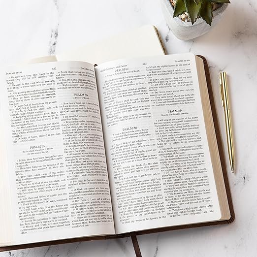 KJV Thinline Bible, Brown LeatherTouch, Red Letter, Pure Cambridge Text, Presentation Page, Full-Color Maps, Easy-to-Read Bible MCM Type - Image 2