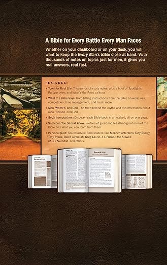 Every Man's Bible: New Living Translation (Hardcover, Every Man’s Series) – Study Bible for Men with Study Notes, Book Introductions, and 44 Charts - Image 2