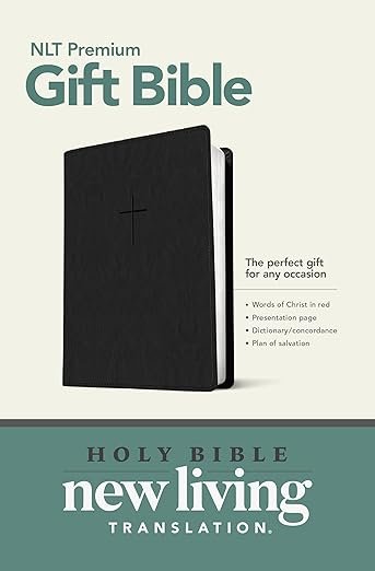 NLT Premium Gift Bible, Black: New Living Translation, Black Leatherlike, Premium Gift Bible