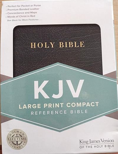 KJV Large Print Compact Bible, Black, Indexed