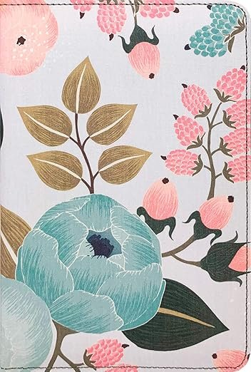 NLT Compact Zipper Bible, Filament Enabled (Cloth, Floral Garden, Red Letter) - Image 2