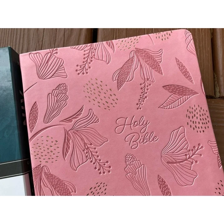 NIV Reference Bible - Giant Print Edition - Pink Leathersoft Comfort Print
