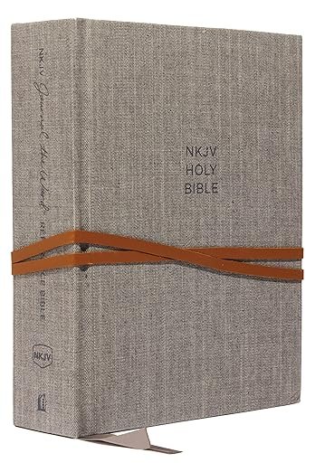NKJV, Journal the Word Reference Bible, Cloth over Board, Gray, Red Letter, Comfort Print: Let Scripture Explain Scripture. Reflect on What You Learn