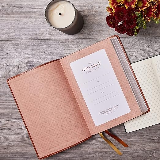 KJV Holy Bible: Giant Print Thinline Bible, Tan Leathersoft, Red Letter, Comfort Print: King James Version (Vintage Series) - Image 2