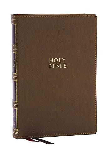 KJV Holy Bible: Compact Bible with 43,000 Center-Column Cross References, Brown Leathersoft, Red Letter, Comfort Print: King James Version