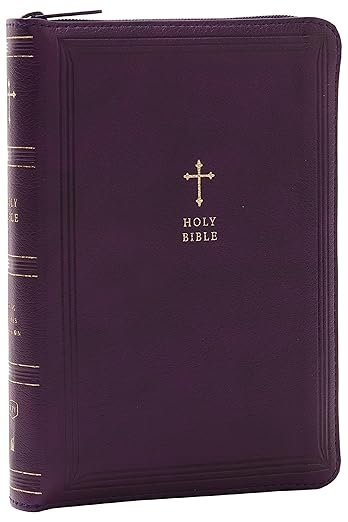 KJV Holy Bible: Compact with 43,000 Cross References, Purple Leathersoft with zipper, Red Letter, Comfort Print: King James Version