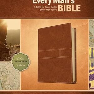 Every Man's Bible NIV, Deluxe Journeyman Edition (LeatherLike, Tan) – Study Bible for Men with Study Notes, Book Introductions, and 44 Charts