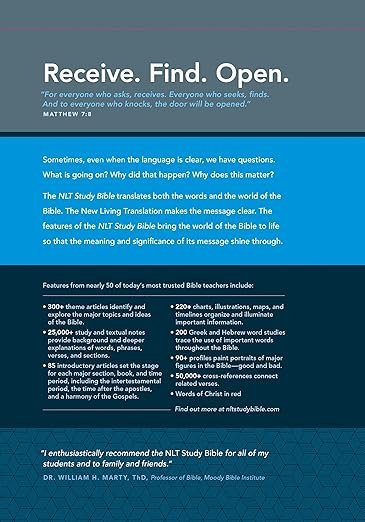 NLT Study Bible (Hardcover Cloth, Blue, Red Letter) - Image 2