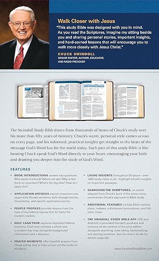 Tyndale NLT The Swindoll Study Bible, Large Print (Hardcover) – New Living Translation Study Bible by Charles Swindoll, Includes Study Notes, Book Introductions, Application Articles and More! - Image 2
