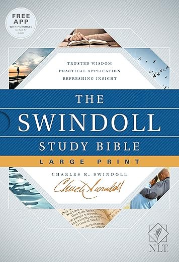 Tyndale NLT The Swindoll Study Bible, Large Print (Hardcover) – New Living Translation Study Bible by Charles Swindoll, Includes Study Notes, Book Introductions, Application Articles and More!