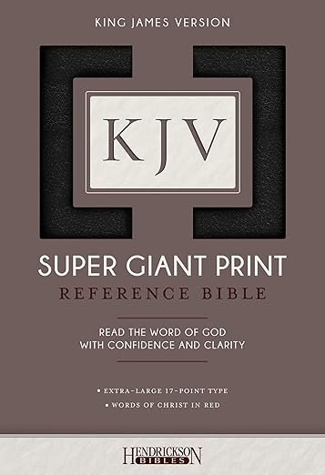 KJV Super Giant Print Reference Bible (Imitation Leather, Black, Red Letter)