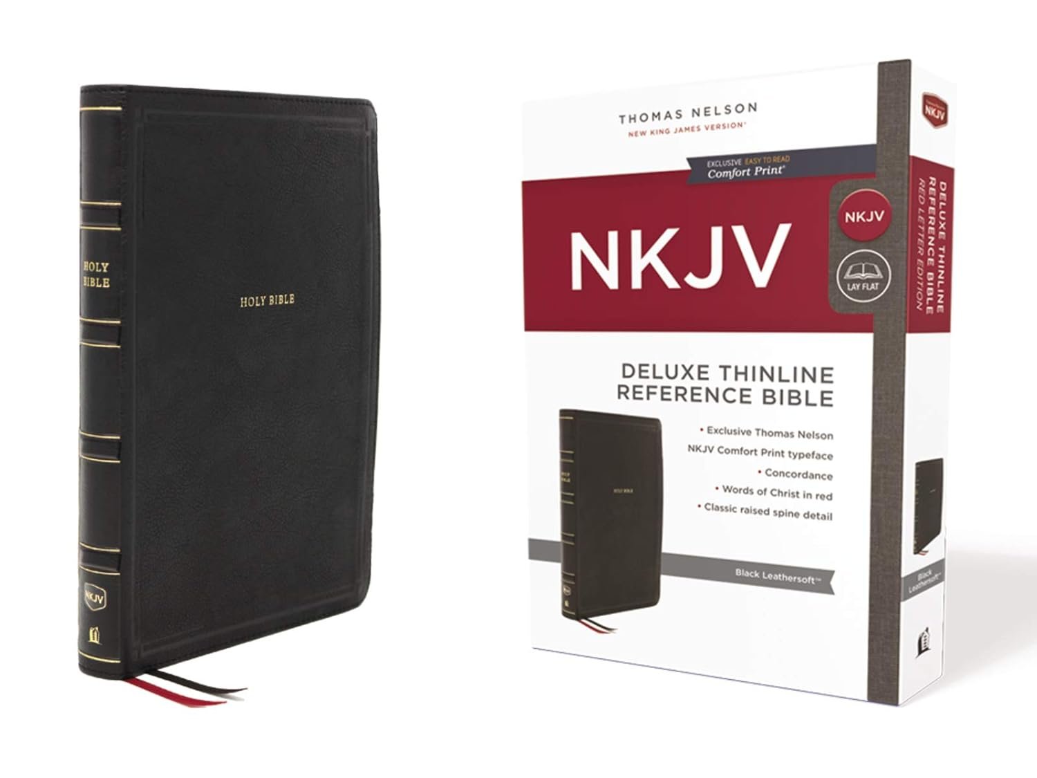 NKJV, Deluxe Thinline Reference Bible (Black Leathersoft) - Image 2