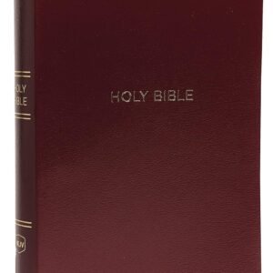 NKJV Giant Print Center-Column Ref Bible (Thumb Indexed, Burgundy Leatherflex)