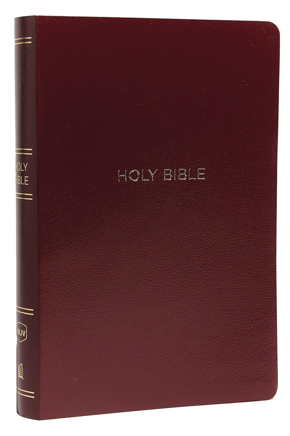 NKJV Giant Print Center-Column Ref Bible (Thumb Indexed, Burgundy Leatherflex)
