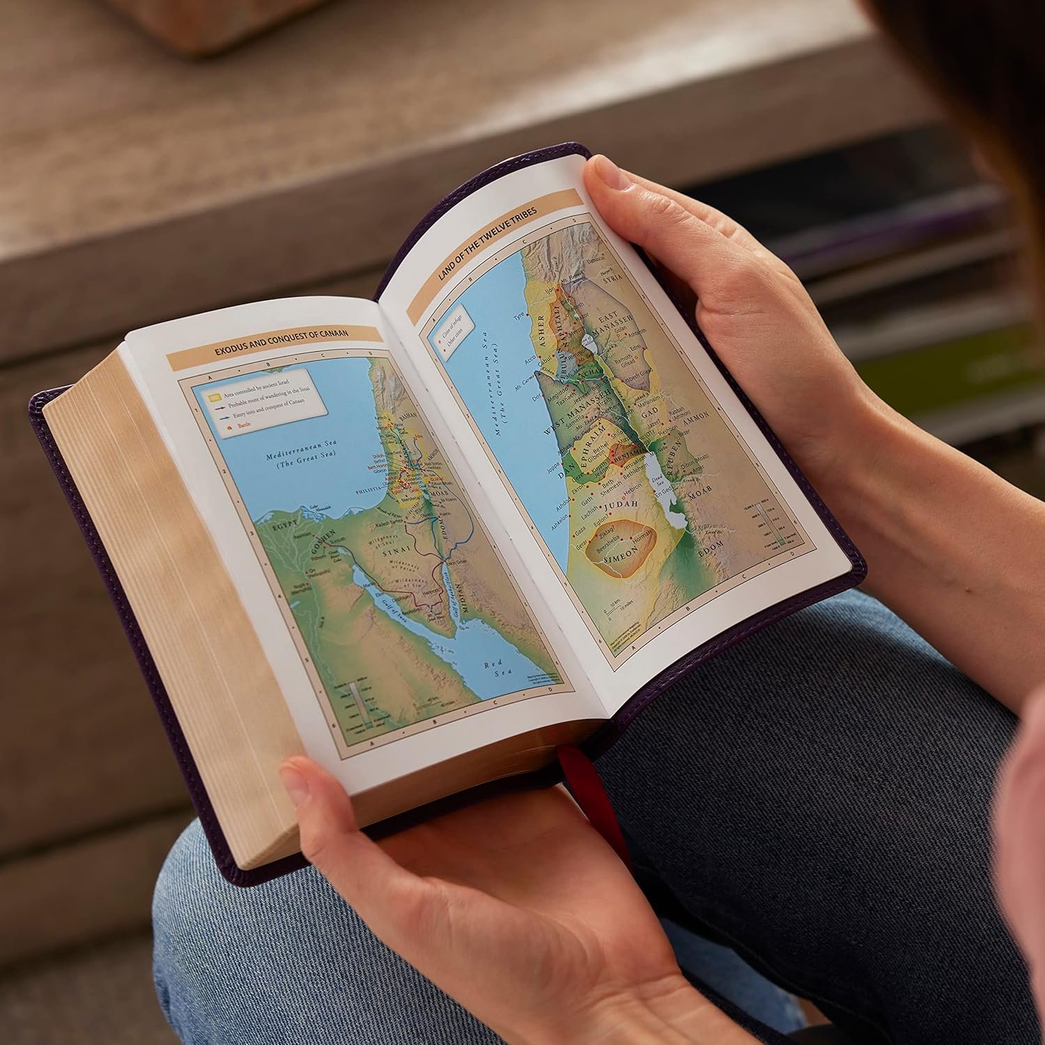 NKJV, Compact Reference Bible (Purple Leathersoft) - Image 4