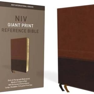 NIV Giant Print Bible, Thumb Index Gold Gilt Edges Brown