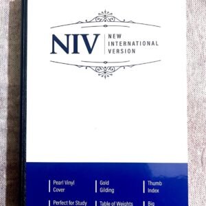 NIV Giant Print Bible, Thumb Index Gold Gilt Edges Blue