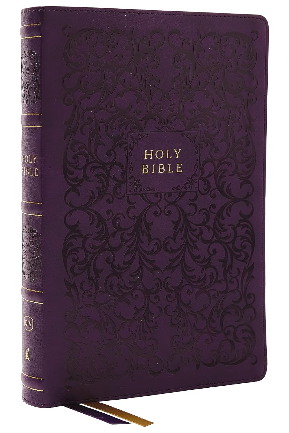 KJV Holy Bible with Cross References, Purple Leather soft, Red Letter, Comfort Print: King James Version