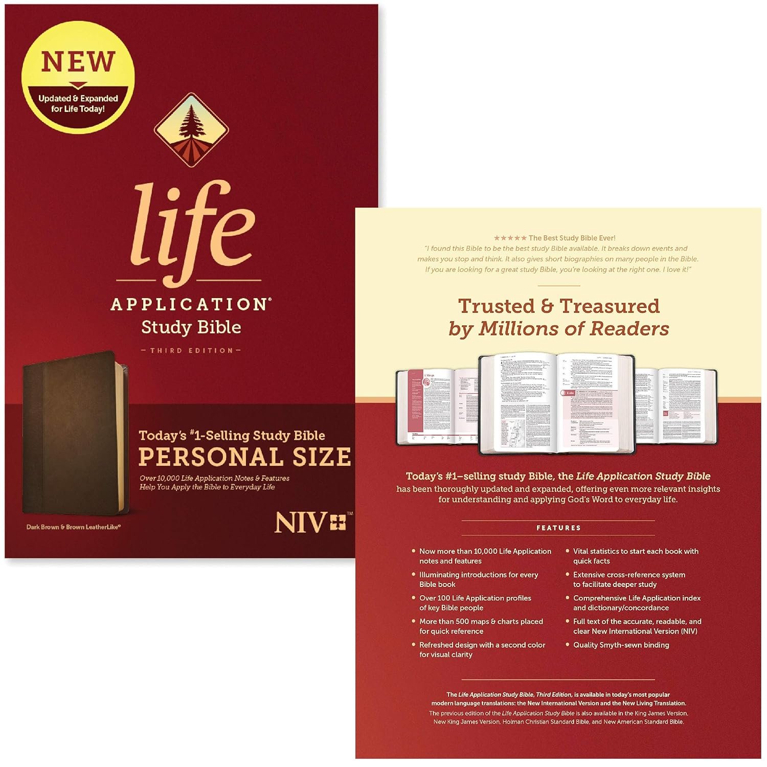 NIV Life Application Study Bible, Third Edition, Personal Size (Leatherlike, Dark Brown/Brown) - Image 8