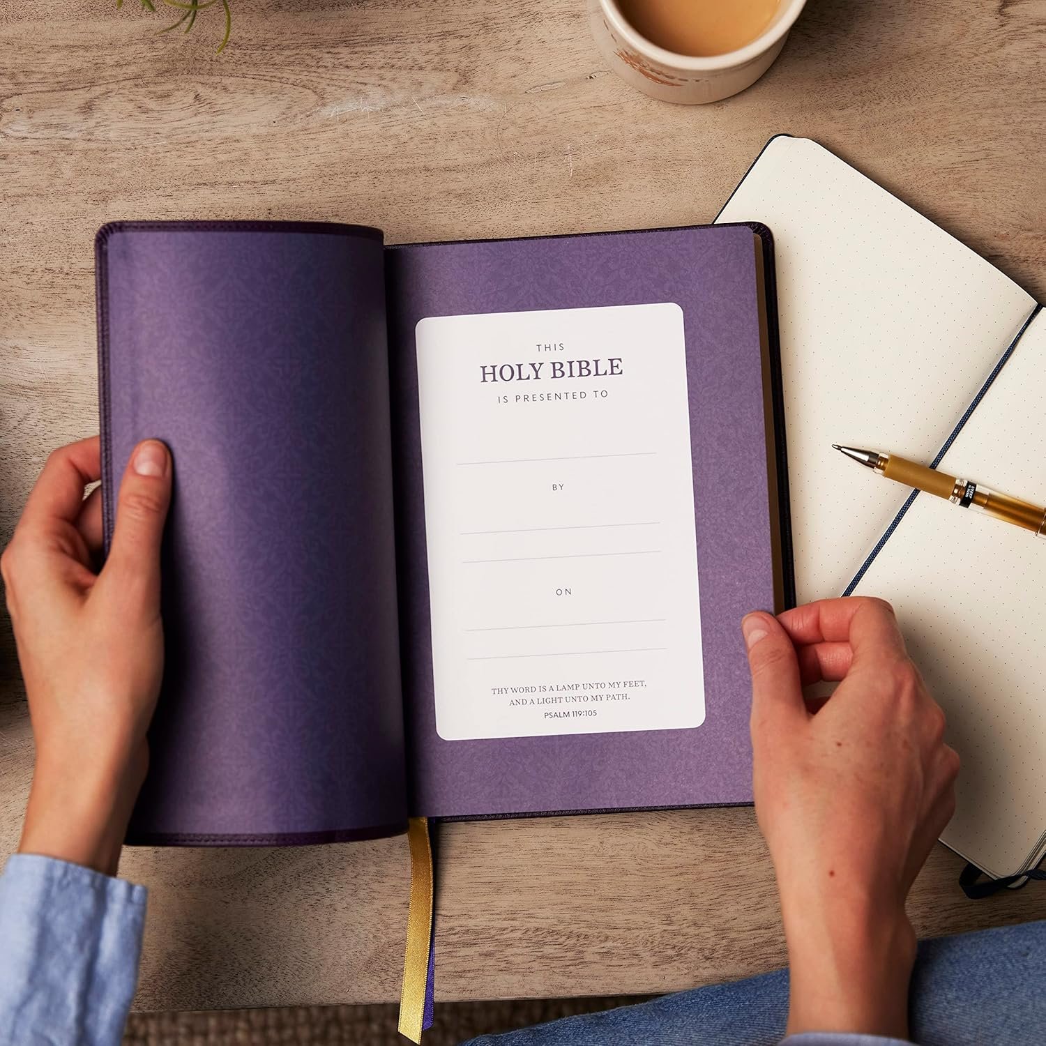 KJV Holy Bible with Cross References, Purple Leather soft, Red Letter, Comfort Print: King James Version - Image 3